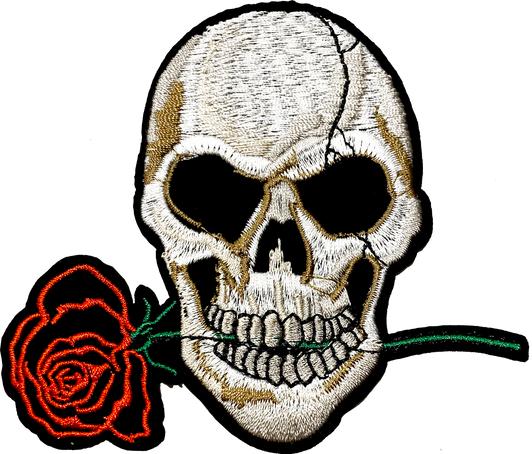 Skull with Rose - Patch