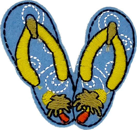 Blue Flip Flops - Patch