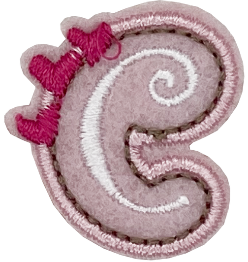 Curly Pink C - Patch