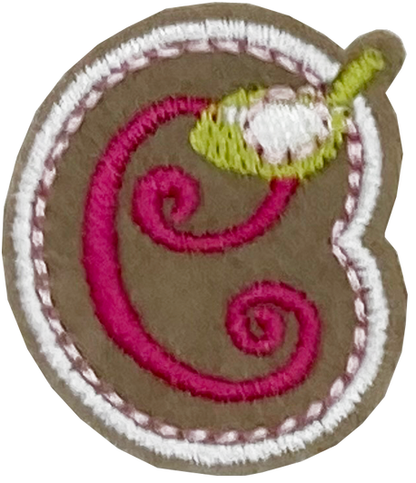 Curly Pink E - Patch