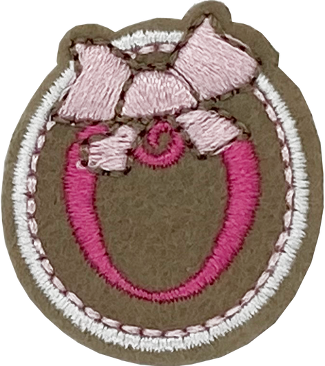 Curly Pink O - Patch