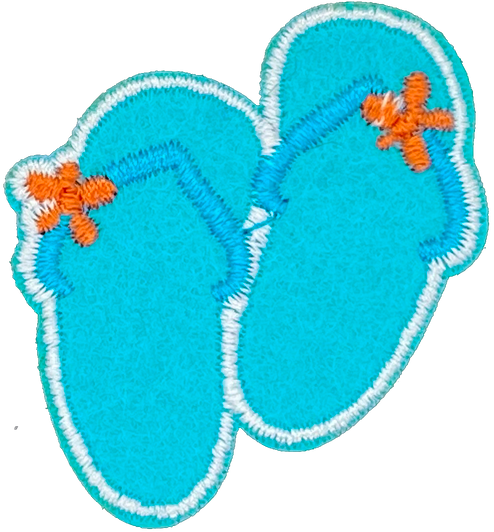 Turquoise Flip Flops - Patch