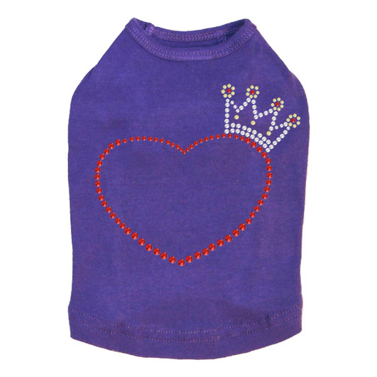Heart with Crown - Dog Tank