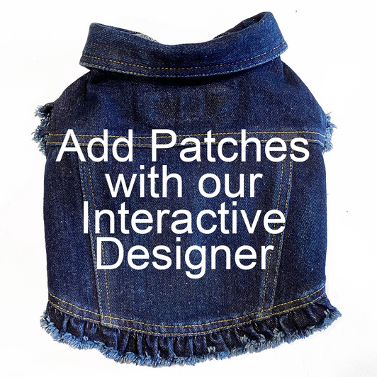 Denim Jacket with Ruffles & Patches