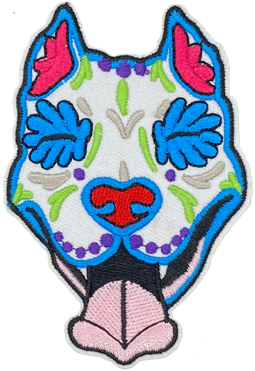 Pit Bull Sugar Skull  - Patch