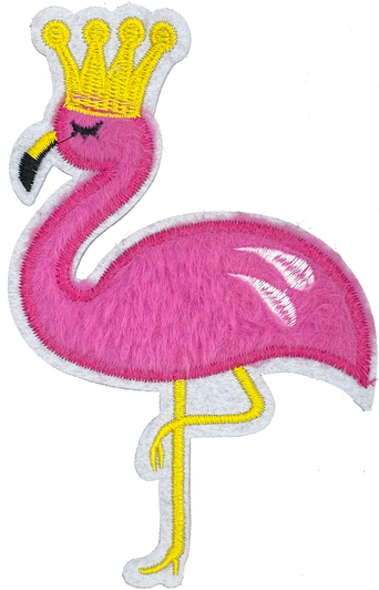 Flamingo with Crown - Patch