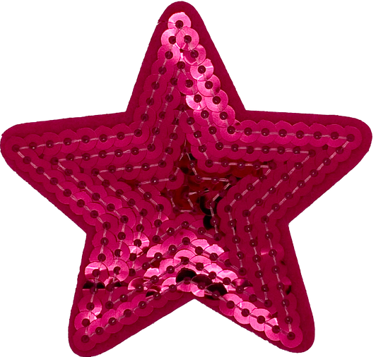 Hot Pink Sequin Star - Patch