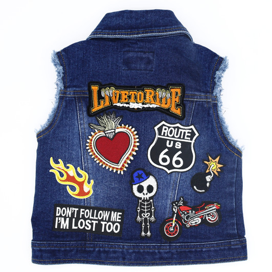 Live to Ride Kids Denim Vest