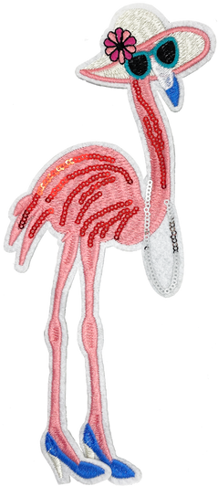 Flamingo with Hat - Patch