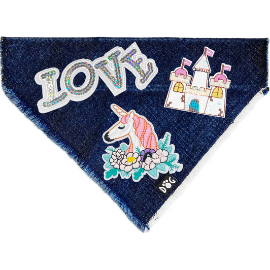 Unicorn Princess Denim Bandana