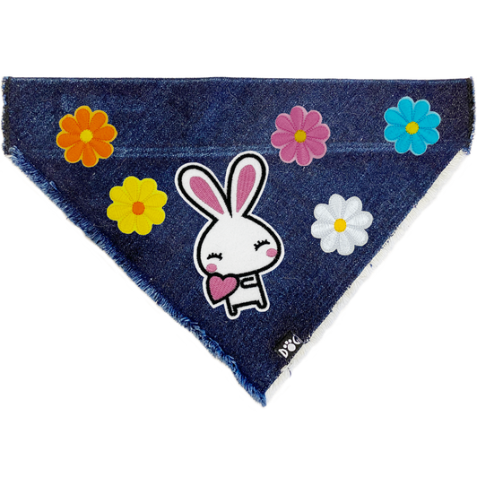 Easter Bunny Denim Bandana