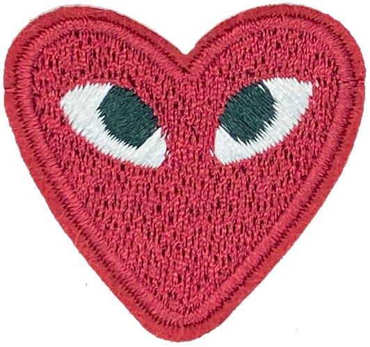 Heart with Eyes (Maroon) - Patch