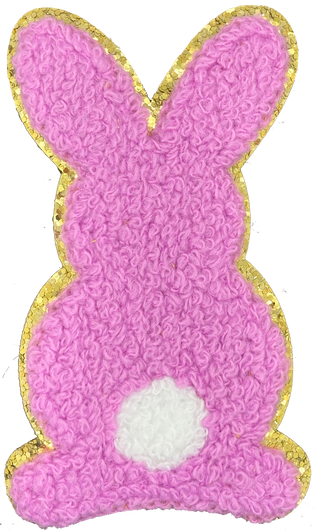Chenille Bunny Pink Large - Patch