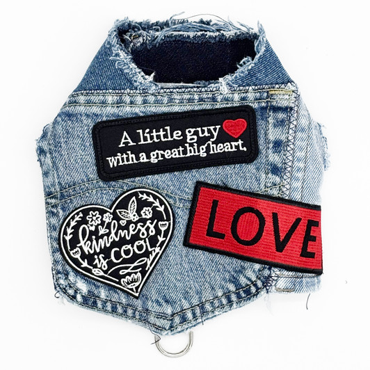 Vintage Crazy Pocket Little Guy Denim Harness Vest 