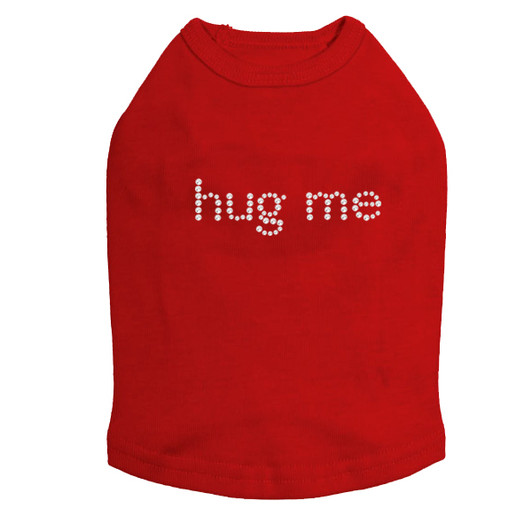 Hug Me rhinestone dog tank for large and small dogs.