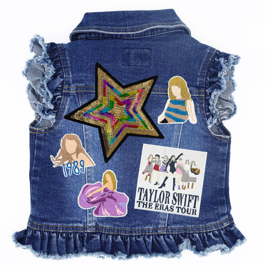 Eras Tour Swiftie Inspired - Kids Denim Vest