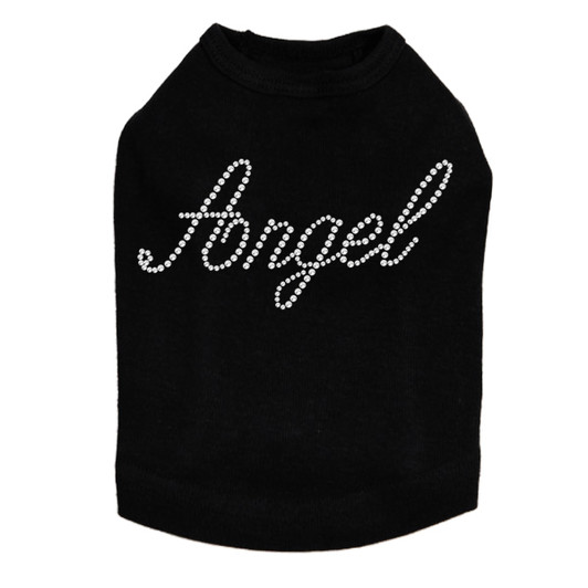 Angel rhinestone dog tank for large and small dogs.