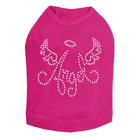 Angel with Wings - Fuchsia Dog Tank