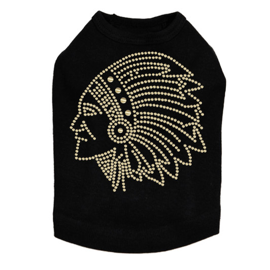 Indian - Gold Nailheads - Dog Tank