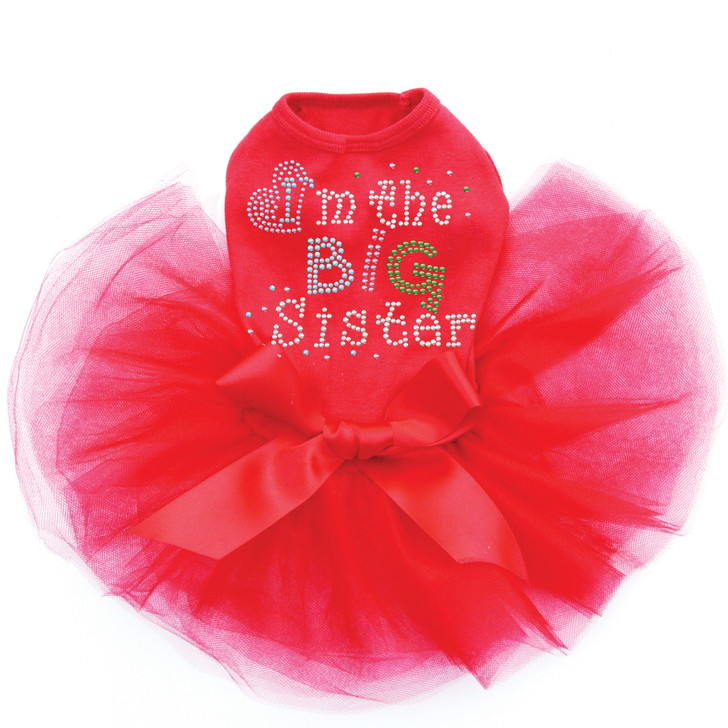 I'm the Big Sister  rhinestone dog tutu for large and small dogs.