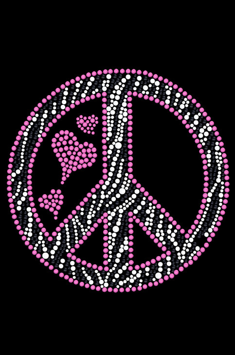 Peace Sign (Pink & Zebra Print) Tutu