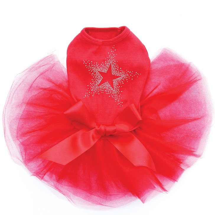 Star - Clear Rhinestones dog tutu for large and small dogs.