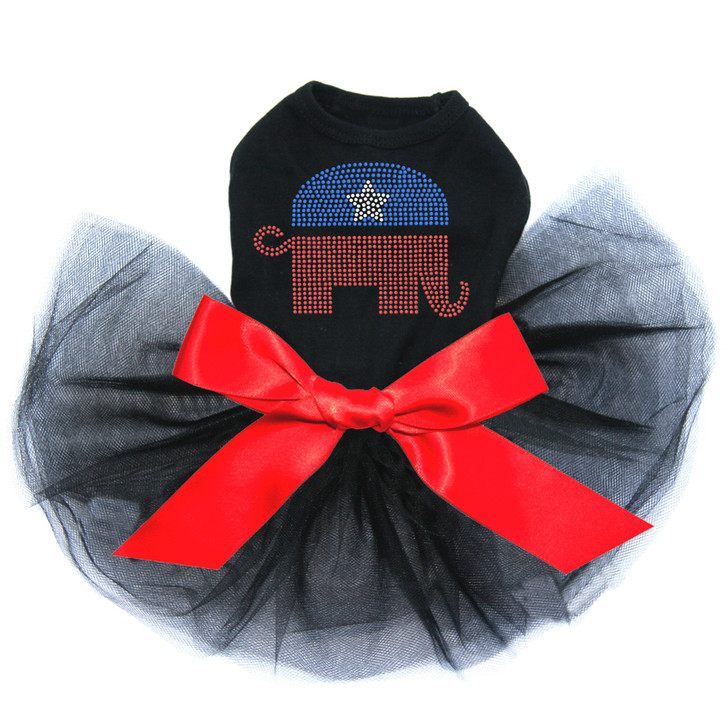 Patriotic Elephant dog tutu for large and small dogs.