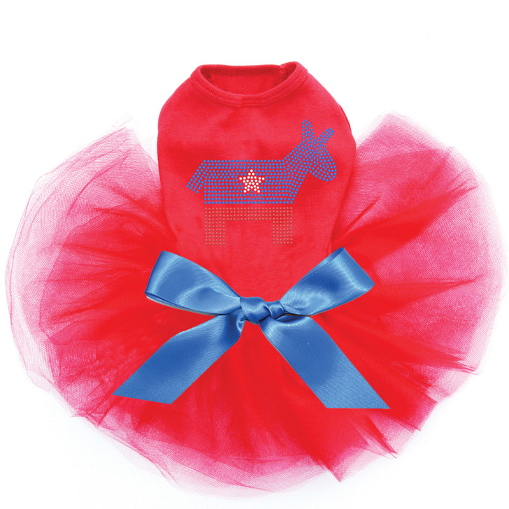 Patriotic Donkey dog tutu for large and small dogs.