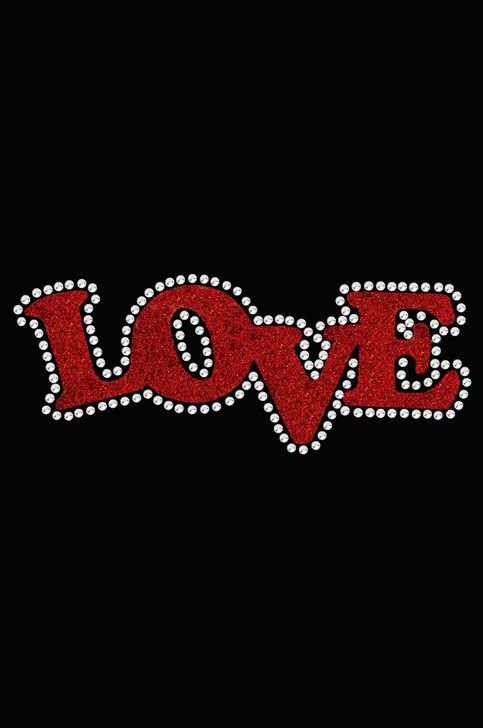 Love (Red Glitter) Bandanna