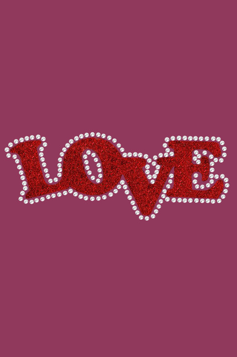 Love (Red Glitter) Bandanna