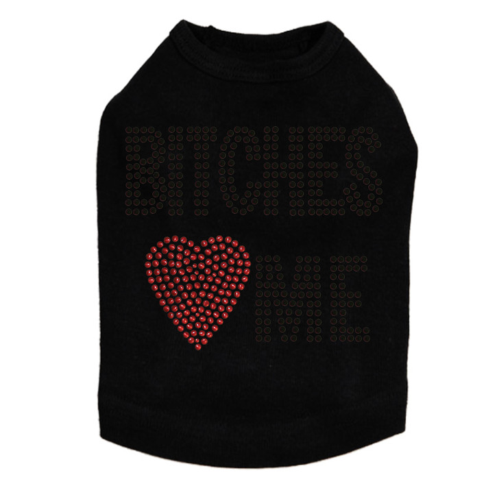 Bitches Love Me Rhinestone Dog Tank