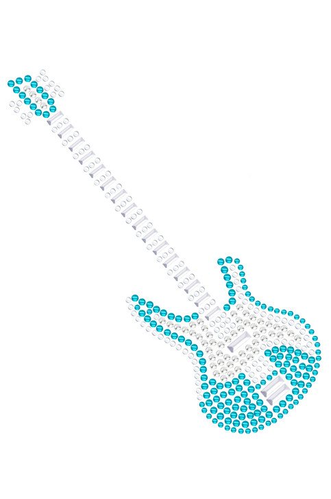 Guitar (Blue Austrian crystal) - Bandanna