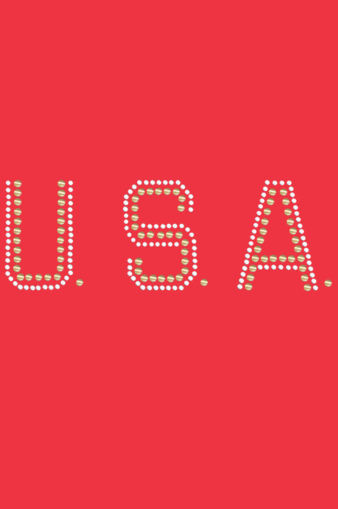 USA (Gold & Silver Nailheads) - Bandanna