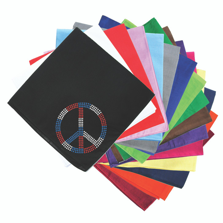 Peace Sign (Red, White, & Blue) - Bandanna