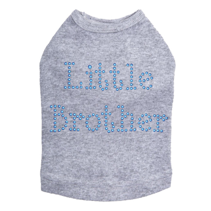 Little Brother dog tank for large and small dogs.
5" X 3" design with blue nailheads.