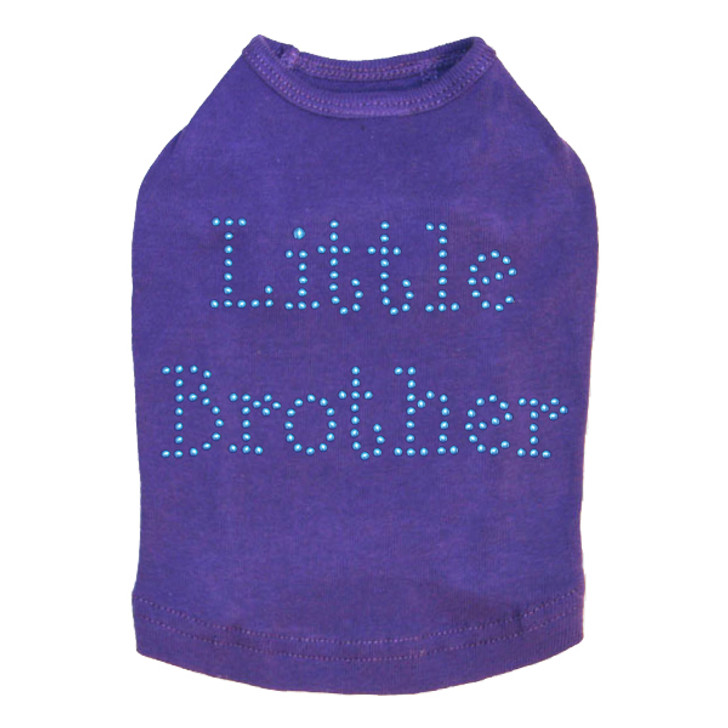 Little Brother dog tank for large and small dogs.
5" X 3" design with blue nailheads.