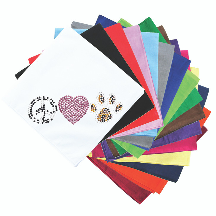 Peace, Love, Paw (Animal Print) - bandana