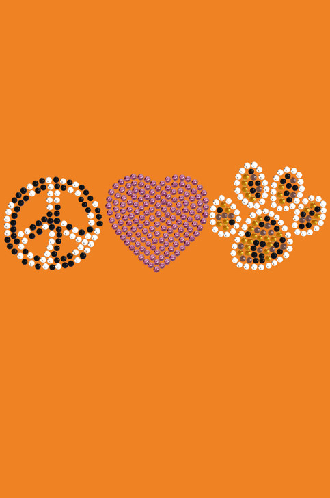 Peace, Love, Paw (Animal Print) - bandana