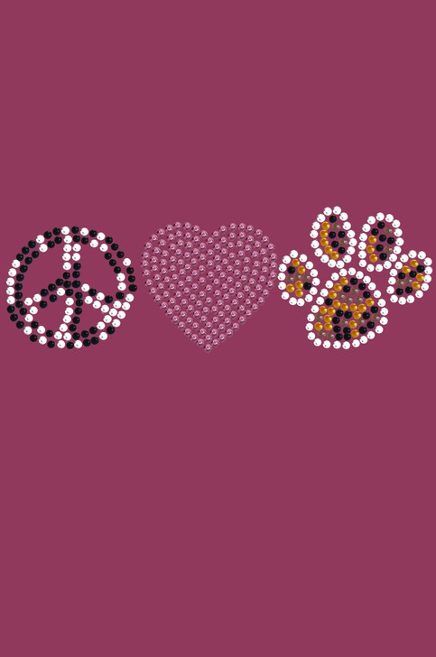 Peace, Love, Paw (Animal Print) - bandana