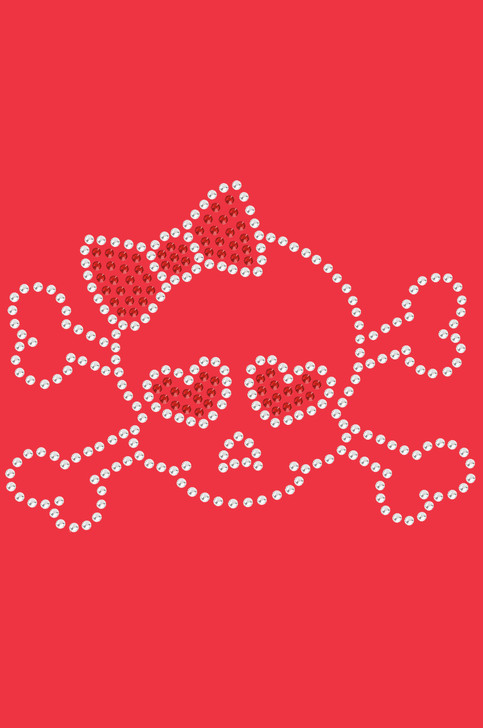 Skull with Red Bow Bandanna