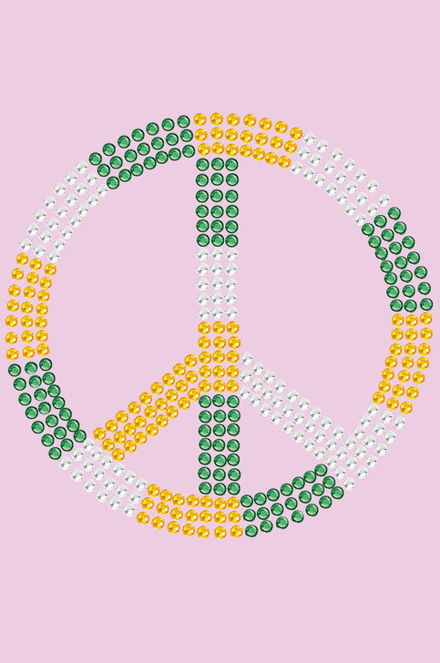 Peace Sign (Green, Gold, & Clear) - Bandanna