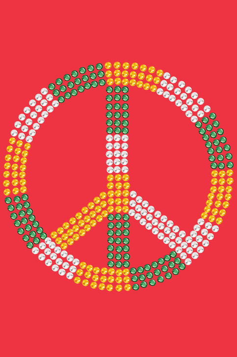 Peace Sign (Green, Gold, & Clear) - Bandanna