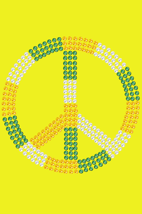 Peace Sign (Green, Gold, & Clear) - Bandanna