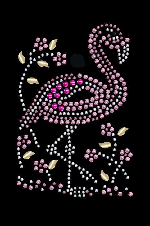 Pink Flamingo with Nailhead Flowers - Bandanna