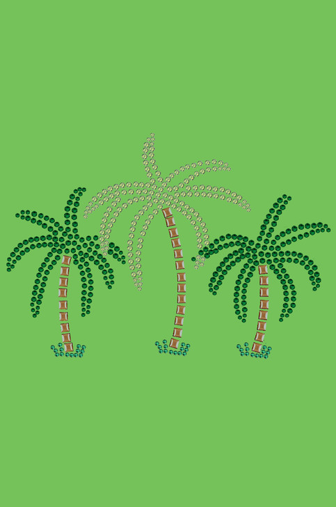 Palm Trees (Green Rhinestones) - Bandanna