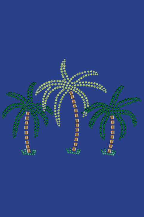 Palm Trees (Green Rhinestones) - Bandanna