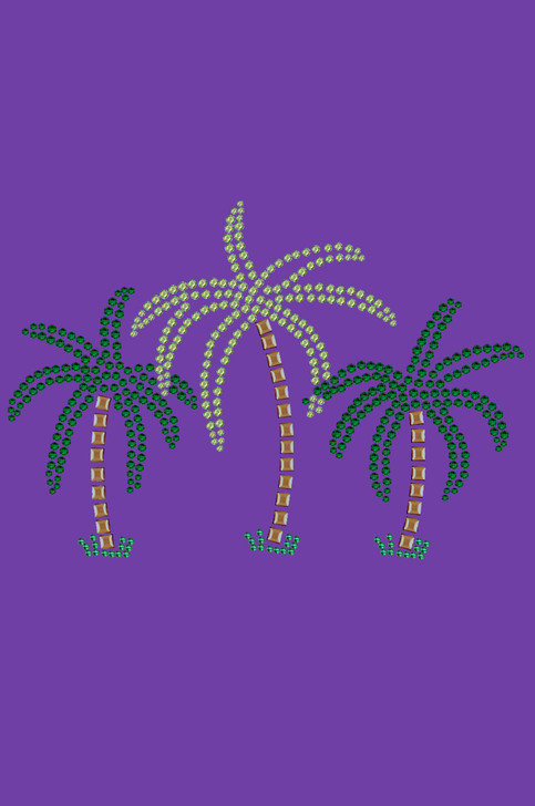 Palm Trees (Green Rhinestones) - Bandanna