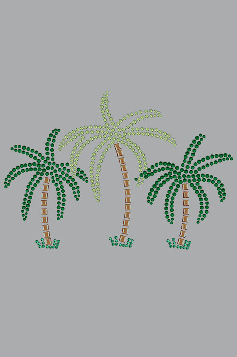 Palm Trees (Green Rhinestones) - Bandanna