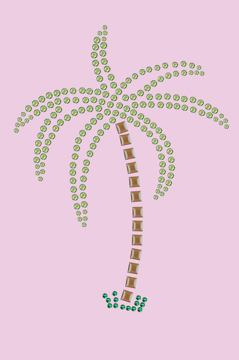 Palm Tree (Green Rhinestones) - Bandanna