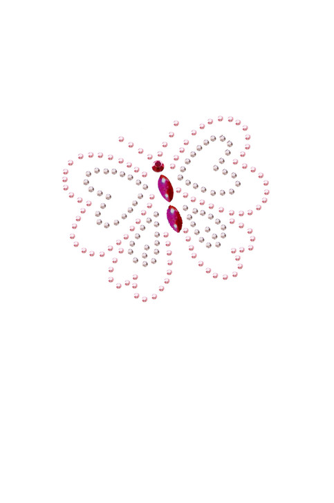 Pink Rhinestud Butterfly - Bandannas